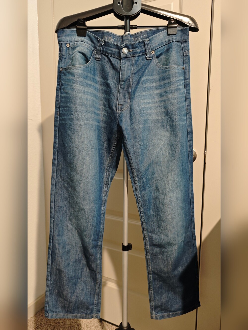PD&C Men's Straight Leg Blue Denim Jeans 34x30